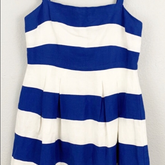 Ann Taylor LOFT Striped Fit and Flare Dress 4P - Picture 3 of 5